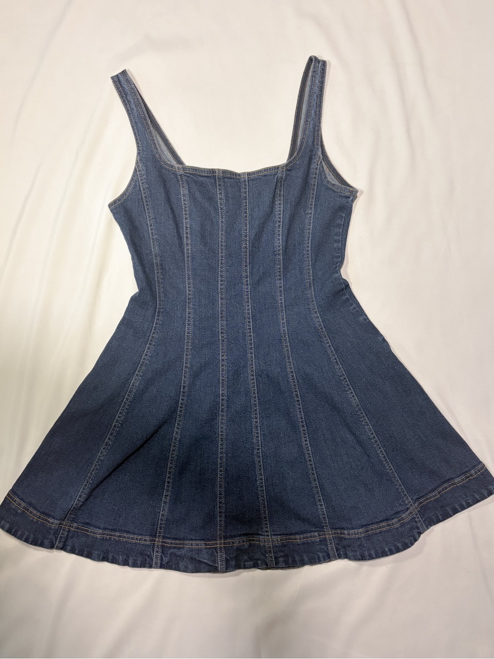 House of Harlow Dark Wash Mini Denim Dress—Size M